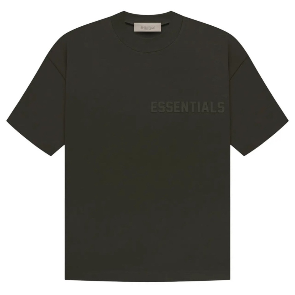 Fear Of God Essentials tee in Off Black